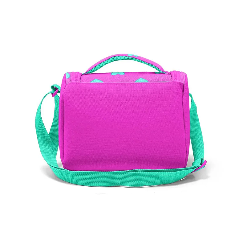 CORAL HIGH 11806 NEON PEMBE SU YEŞİLİ KALP DESENLİ THERMO BESLENME ÇANTASI