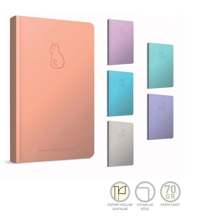 GIPTA CHARM NOTES İPLİK DİKİŞLİ SERT KAPAK DEFTER 9x17 80YP. ÇİZGİLİ 7170