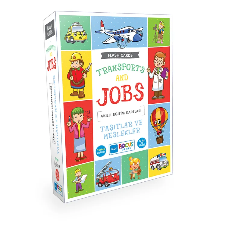 BLUE FOCUS BF181 AKILLI EĞİTİM KARTLARI - TAŞITLAR VE MESLEKLER (TRANSPORTS AND JOBS)