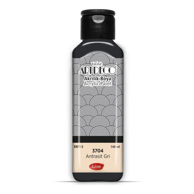 ARTDECO 3704 AKRİLİK BOYA 140 ML. ANTRASİT GRİ