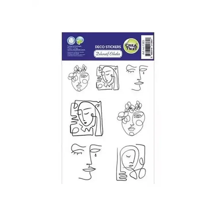 CREA ETİKET - 1385 ÇİZGİSEL YÜZLER ETİKETİ