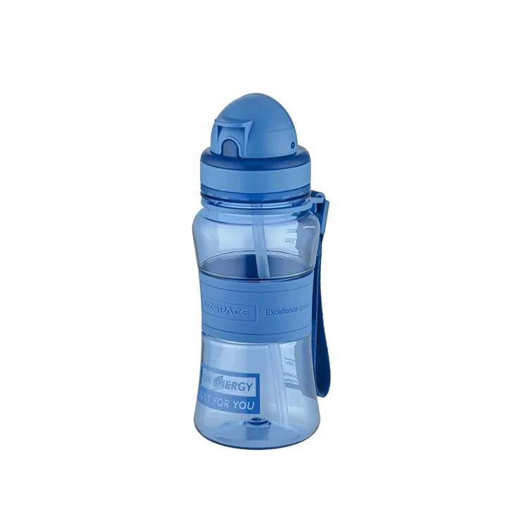UZSPACE PİPETLİ SİLİKON GÖVDE MATARA TRITAN 5023 300 ML CLITORIA BLUE