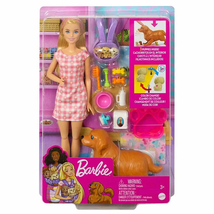 MATTEL HCK75 BARBIE VE YENİ DOĞAN KÖPEKLER OYUN SETİ