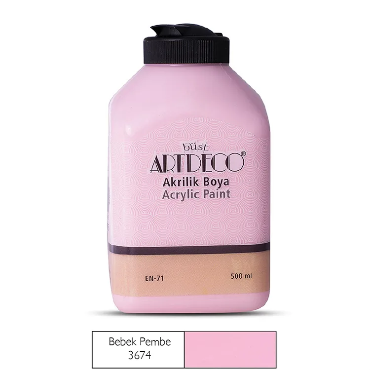 ARTDECO 070L-3674 AKRİLİK BOYA 500 ML. BEBEK PEMBE