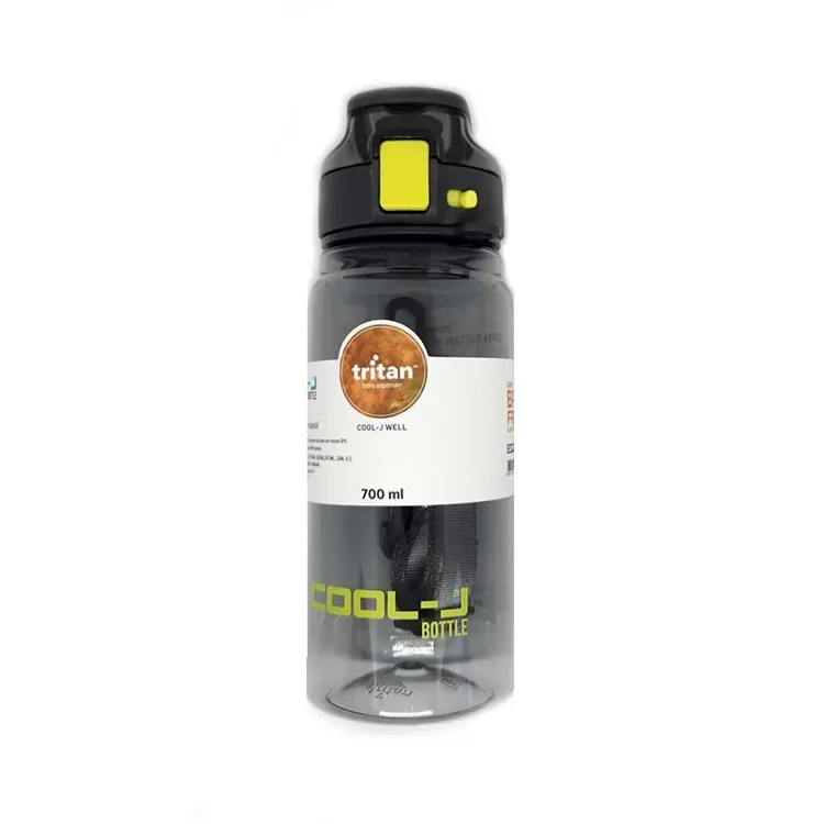 GIPTA K7558 COOL-J ASKILI KİLİTLİ TRITAN MATARA 700ml SİYAH