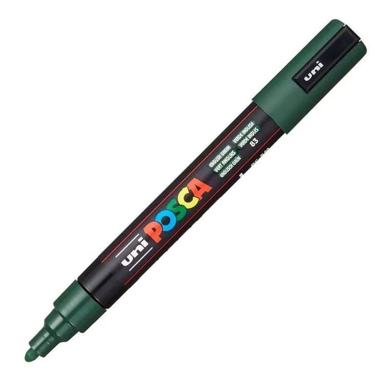 UNİ POSCA SU BAZLI POSTER MARKER PC-5M 1.8-2.5 İNGİLİZ YEŞİLİ