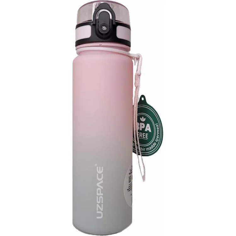 UZSPACE 3053-6 TRITAN SOFT TOUCH MATARA PİPETSİZ 800 ML GRADIENT RENK PINK - GREY
