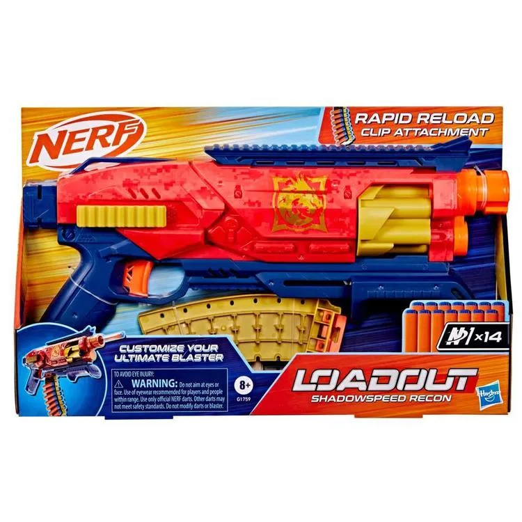 HASBRO G1759 NERF LOADOUT SHADOWSPEED RECON SÜNGER ATAN SİLAH 14 MERMİ 8+