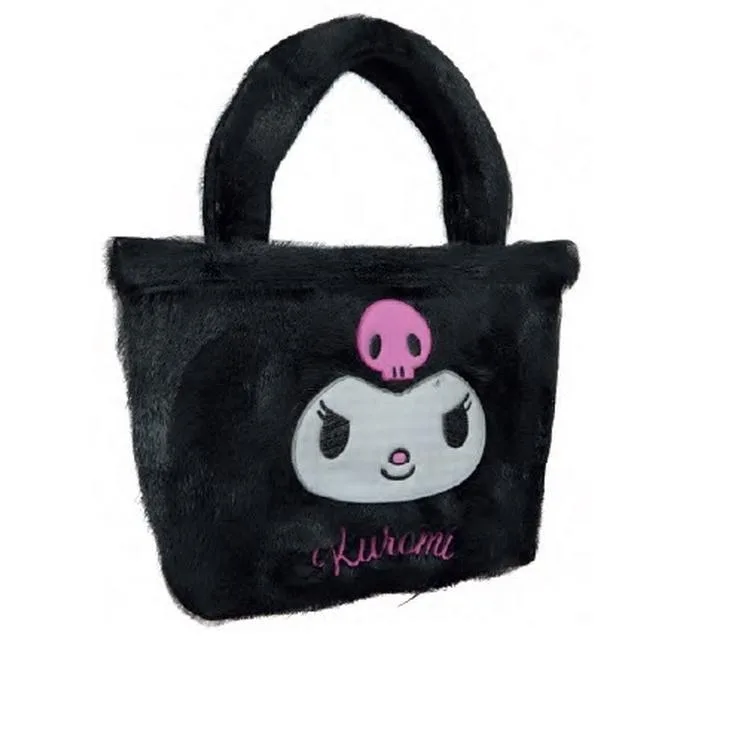 TMN 607390 KUROMİ 3021 PELUŞ EL ÇANTASI SİYAH