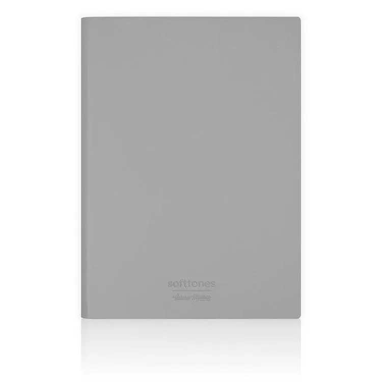 VICTORIA'S JOURNALS 1009 SOFTTONS ESNEK KAPAK 14.8x21cm A5 80gr. 128 YP.KREM ÇİZGİLİ DEFTER PASTEL GRİ