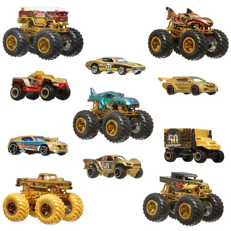 MATTEL JDW07 HOT WHEELS MONSTER TRUCKS TROPHY CHAMPIONS ARABA VE KAMYON ÇOKLU SET