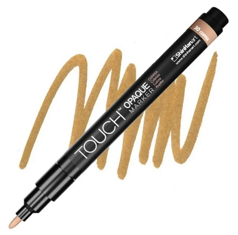 TOUCH OPAQUE SU BAZLI MARKER KALEM 0.8-1.3mm - FINE PACK COPPER 30 - SH8613003-2015