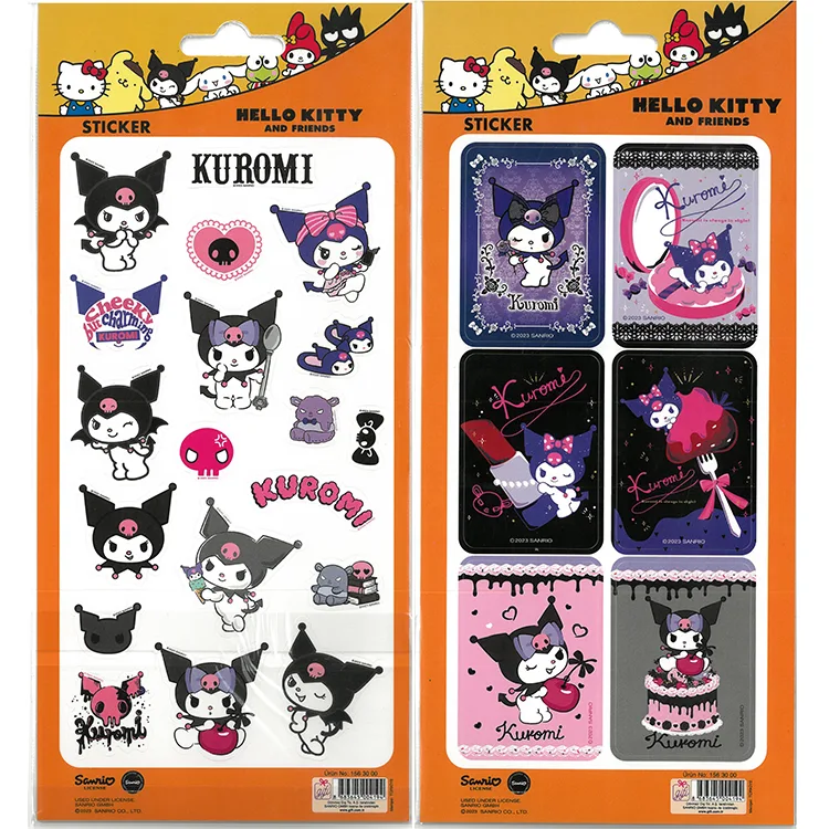 HELLO KİTTY/KUROMİ KAĞIT STİCKER 2'Lİ SET