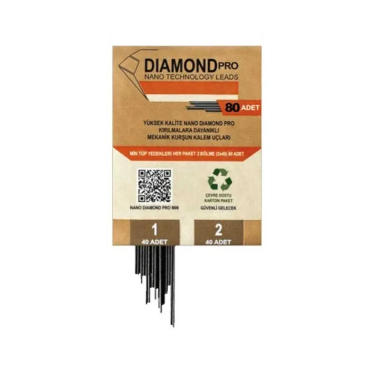 UNİ DIAMOND PRO NANO 80'Lİ MİN 0.7 2B 60mm VERSATİL KALEM UCU - TEKLİ