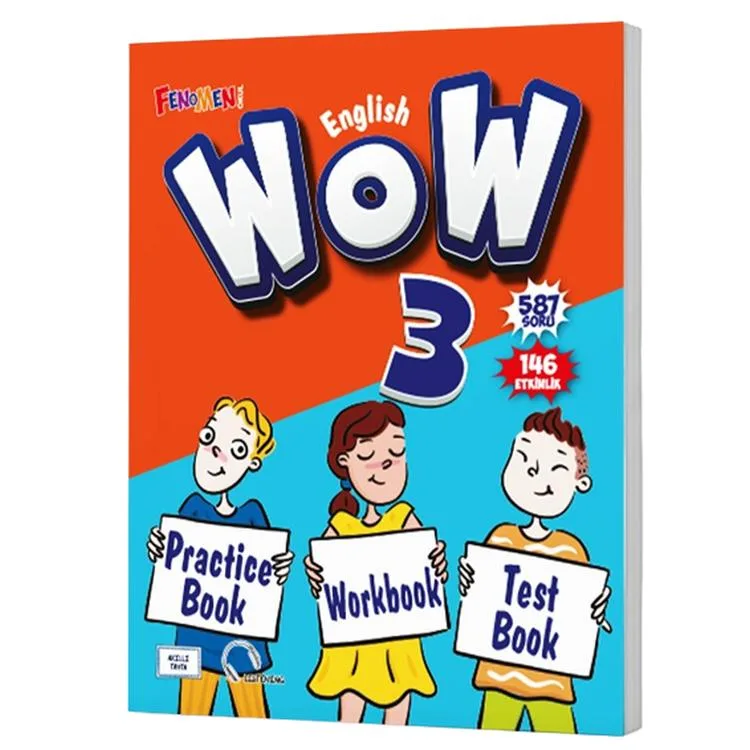 FENOMEN 3. SINIF WOW ENGLISH PRACTICE BOOK + WORKBOOK + TEST BOOK