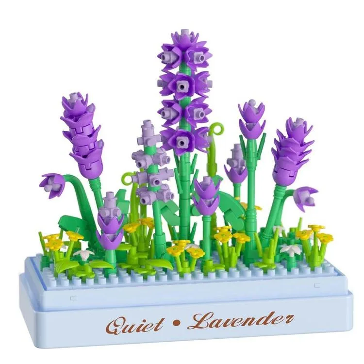 SUNMAN KOCO NO.02085 BLOOM BOUTIQUE LAVANTA ÇİÇEKLERİ LEGO YAPIM SETİ 239 PARÇA 6+