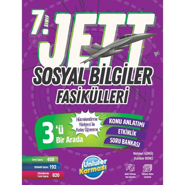 ÜNLÜLER KARMASI 7. SINIF JETT SOSYAL BİLGİLER FASİKÜLLERİ - 2025 MÜFREDAT