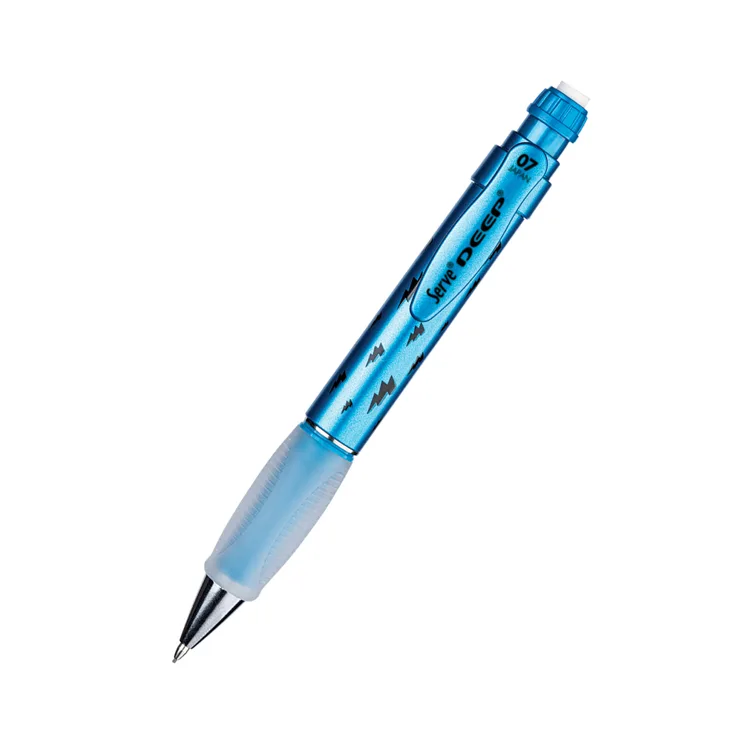 SERVE DEEP ŞİMŞEK DESENLİ MEKANİK VERSATİL KALEM 0.7mm METALİK MAVİ