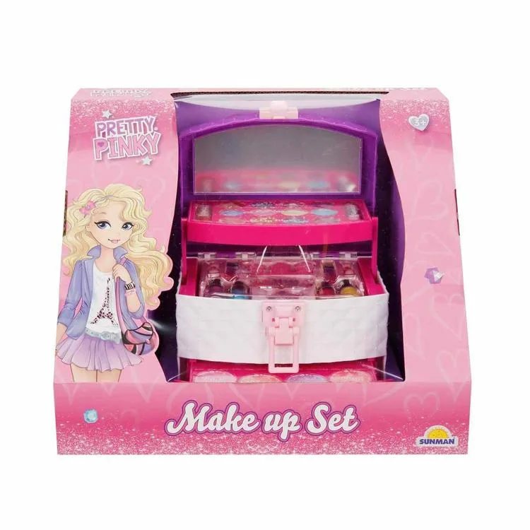 SUNMAN K21002B PRETTY PINKY 3 KATMANLI TAŞIMA ÇANTALI MAKYAJ OYUN SETİ