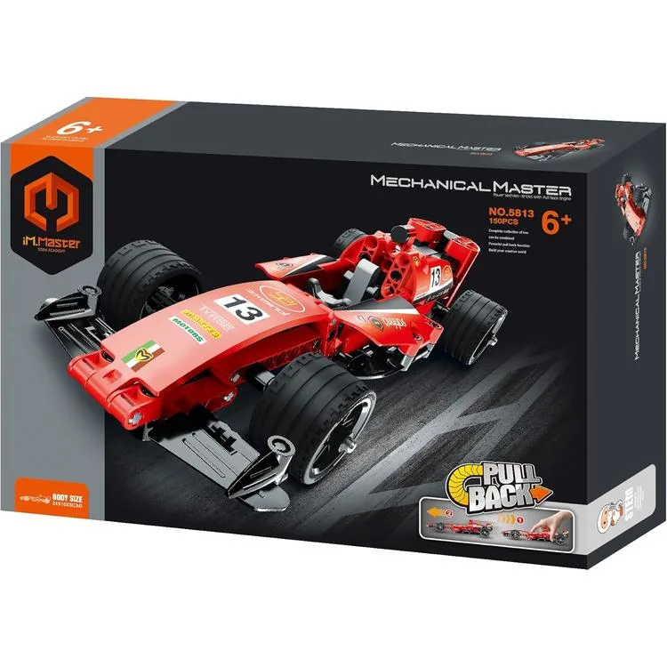 SUNMAN İM. MASTER NO.5813 ÇEK-BIRAK YARIŞ ARABASI KIRMIZI LEGO YAPIM SETİ 150 PARÇA 6+