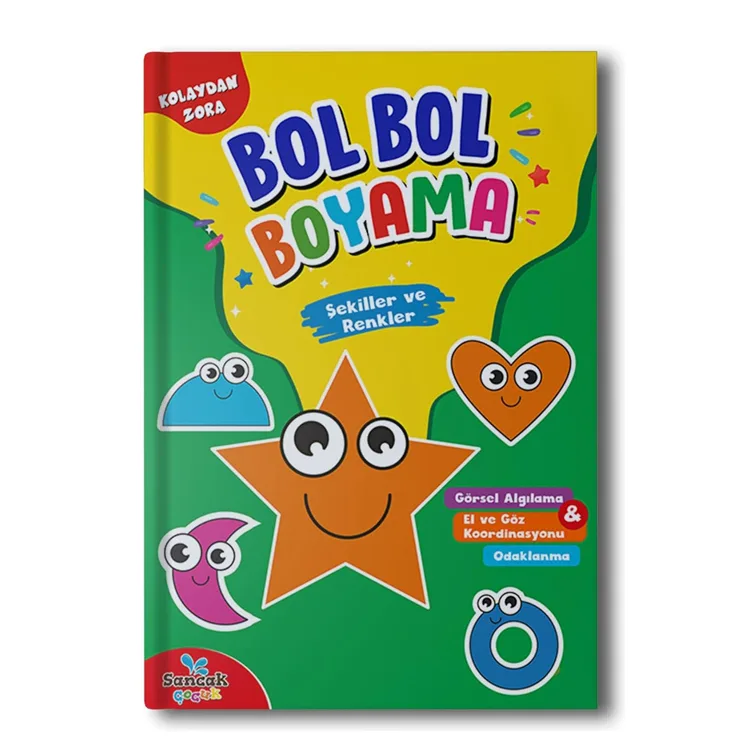 KOLAYDAN ZORA BOL BOL BOYAMA - ŞEKİLLER VE RENKLER