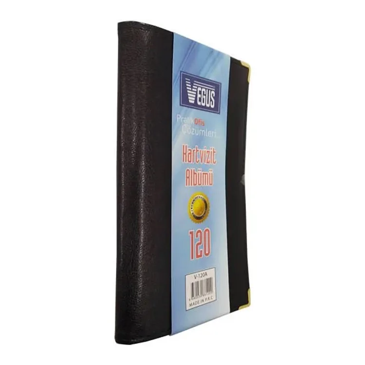 VEGUS V-120A KARTVİZİT ALBÜMÜ SUNİ DERİ 120'Lİ