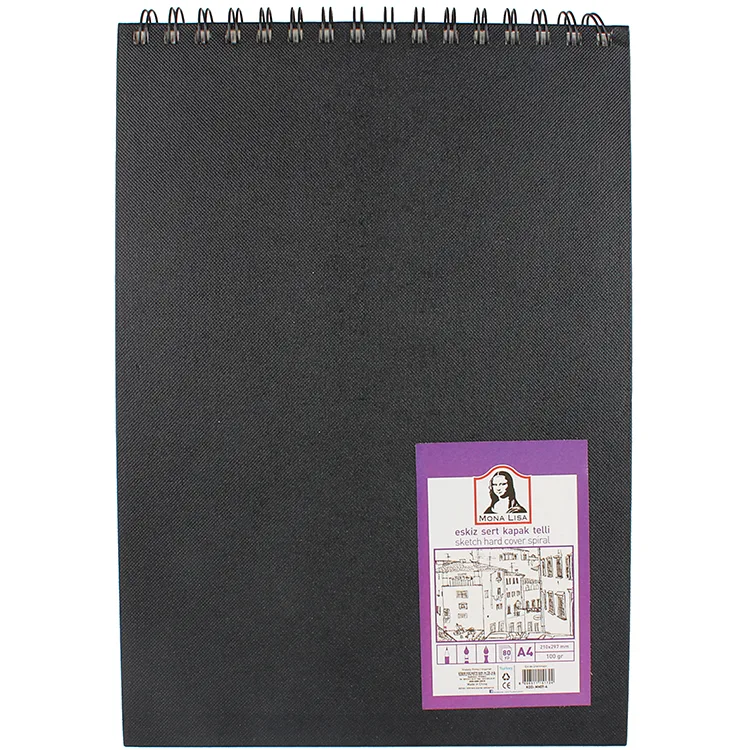 SÜDOR MN07-4 ESKİZ SERT KAPAK SPİRALLİ DEFTER A4 100 GR 80yp