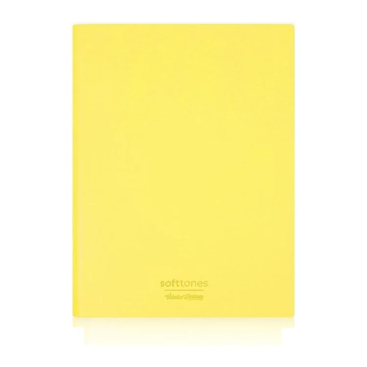 VICTORIA'S JOURNALS 1029 SOFTTONS ESNEK KAPAK B5 17x25cm 80gr. 128 YP. KREM KARELİ DEFTER PASTEL SARI