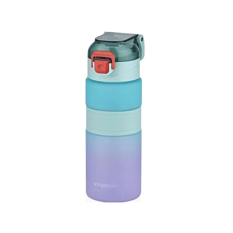 VAGONLIFE VGN2226 MOTİVASYON SOFT TOUCH RENK GEÇİŞLİ POLICARBON MATARA 600ML - BLUE