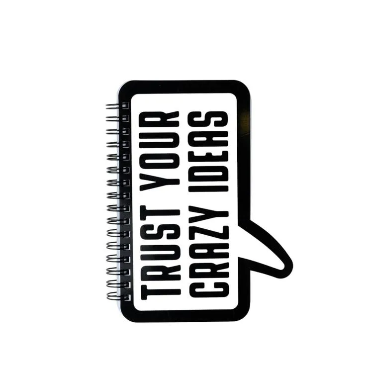 DEFFTER JUST BUBBLE NOT / TRUST YOUR CRAZY IDEAS SPİRALLİ ÇİZGİSİZ (DÜZ) 16x8.5cm NOT DEFTERİ 100YP.