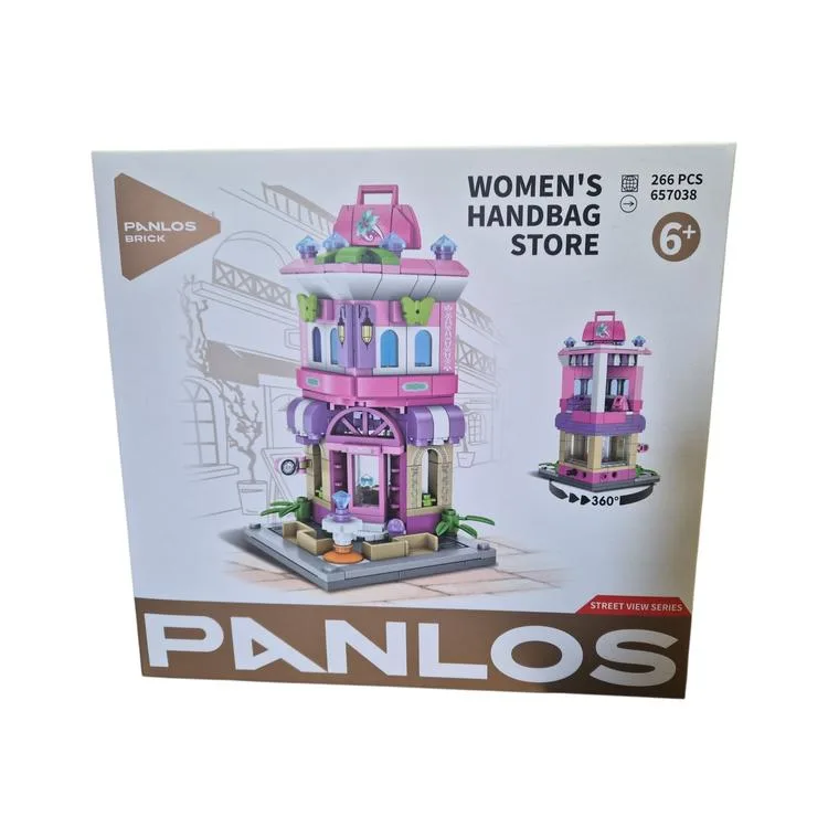 VAGONLIFE PANLOS P657038 ÇANTA DÜKKANI 266 PARÇA BLOCK OYUNCAK 6+