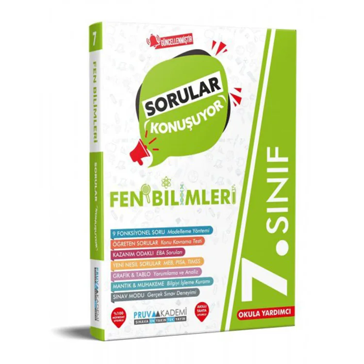 PRUVA 7. SINIF FEN BİLİMLERİ SORULAR KONUŞUYOR SORU BANKASI