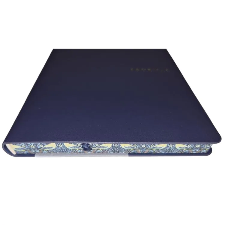 VICTORIA'S JOURNALS SMYTH ART 126-2798 ESNEK KAPAK A5 100gr. 96YP. ÇİZGİSİZ (DÜZ) KENAR DESENLİ DEFTER LACİVERT
