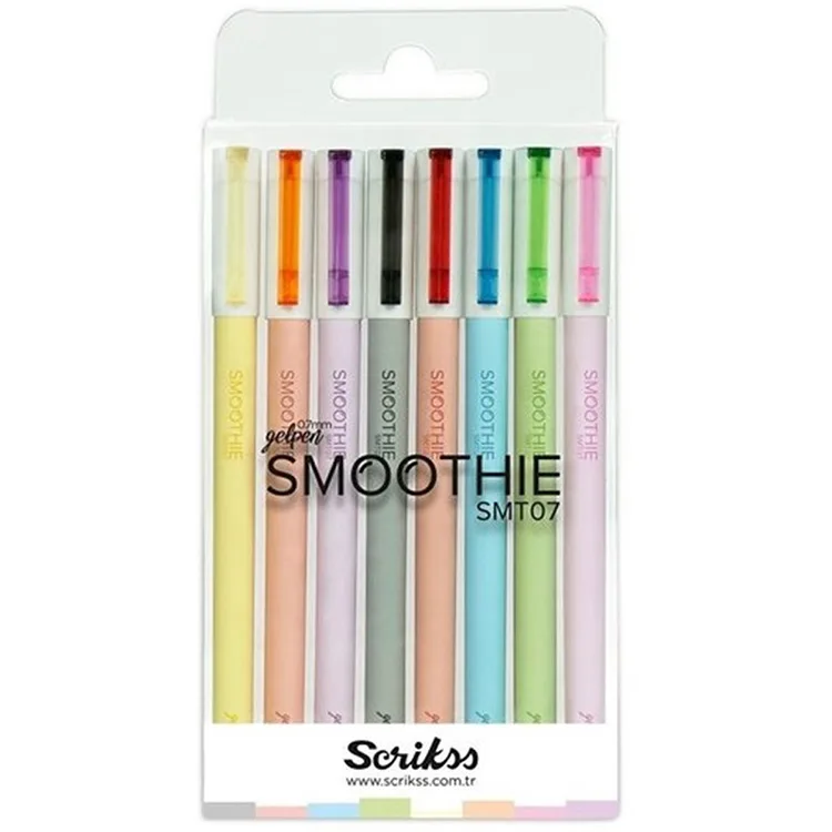 SCRIKSS SMOOTHİE JEL KALEM TÜKENMEZ KALEM 0.7 8 RENK