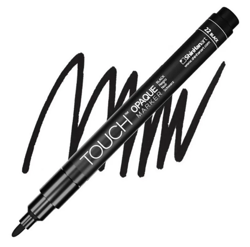 TOUCH OPAQUE SU BAZLI MARKER KALEM 0.8-1.3mm - FINE PACK BLACK 22 - SH8613003-2011