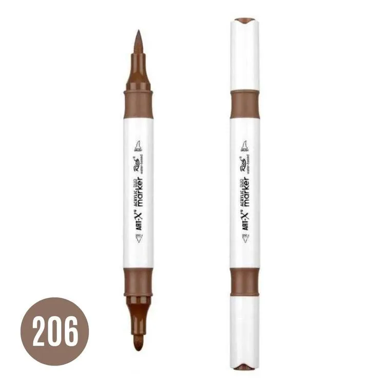 RİCH 17901-206 ART-X ÇİFT TARAFLI DUO AKRİLİK MARKER SÜTLÜ KAHVE