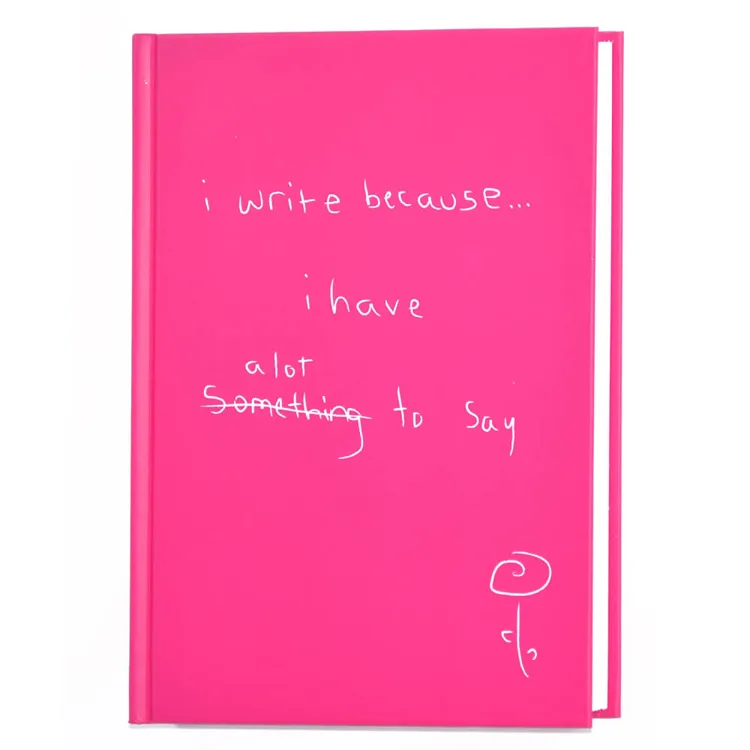 DEFFTER I WRITE BECAUSE / I HAVE A LOT TO SAY SERT KAPAK A5 ÇİZGİLİ DEFTER 96 YP