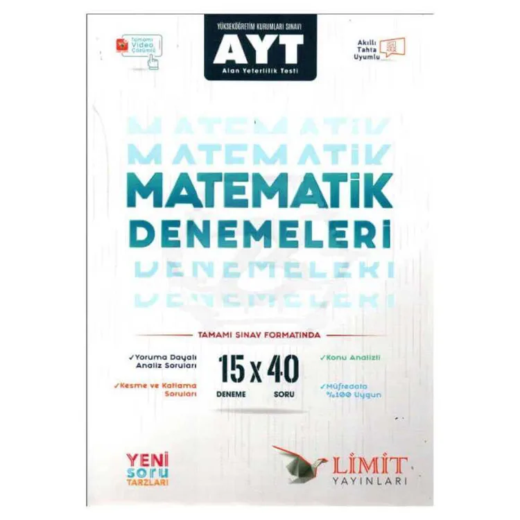LİMİT YAYINLARI AYT 15'Lİ MATEMATİK DENEMELERİ