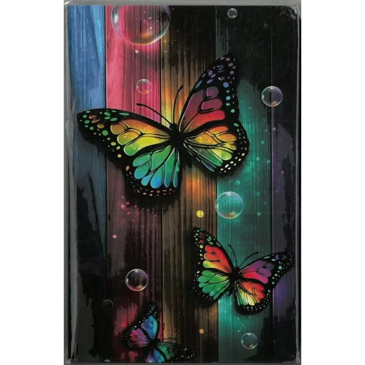 DEFFTER JUST ART- IFICAL BUTTERFLY SERT KAPAK 13.5x21cm ÇİZGİLİ DEFTER 96 YP.