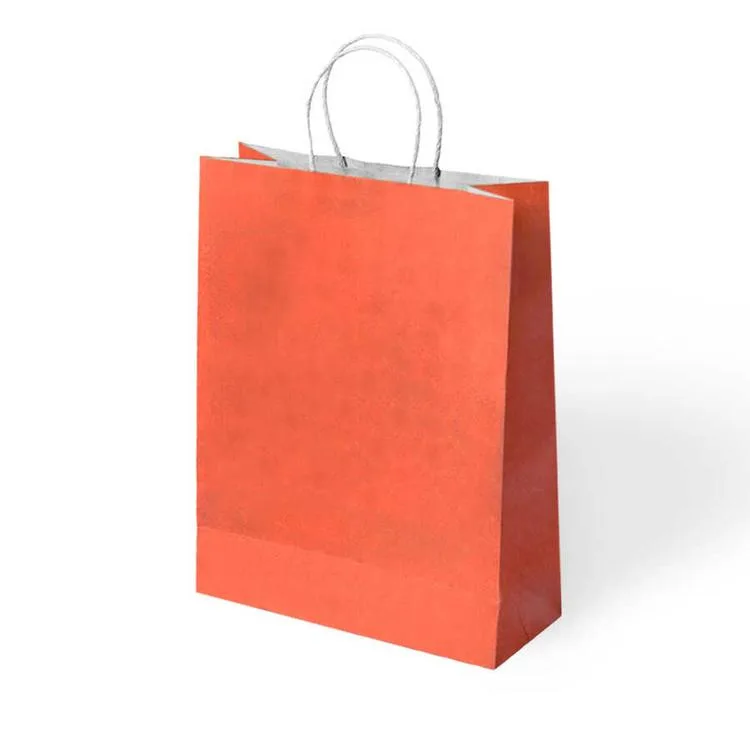 KİKA 1000514 BÜKÜM SAPLI 25x12x31cm HEDİYELİK KAĞIT ÇANTA TURUNCU - TEKLİ