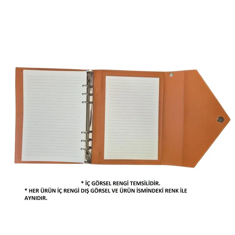 VICTORIA'S JOURNALS MUSE 126-2728 KUTULU VEGAN DERİ A5 120 GR. 96 YP. DEĞİŞTİRİLEBİLEN İÇ ÇİZGİLİ ORGANİZER DEFTER PUDRA PEMBE