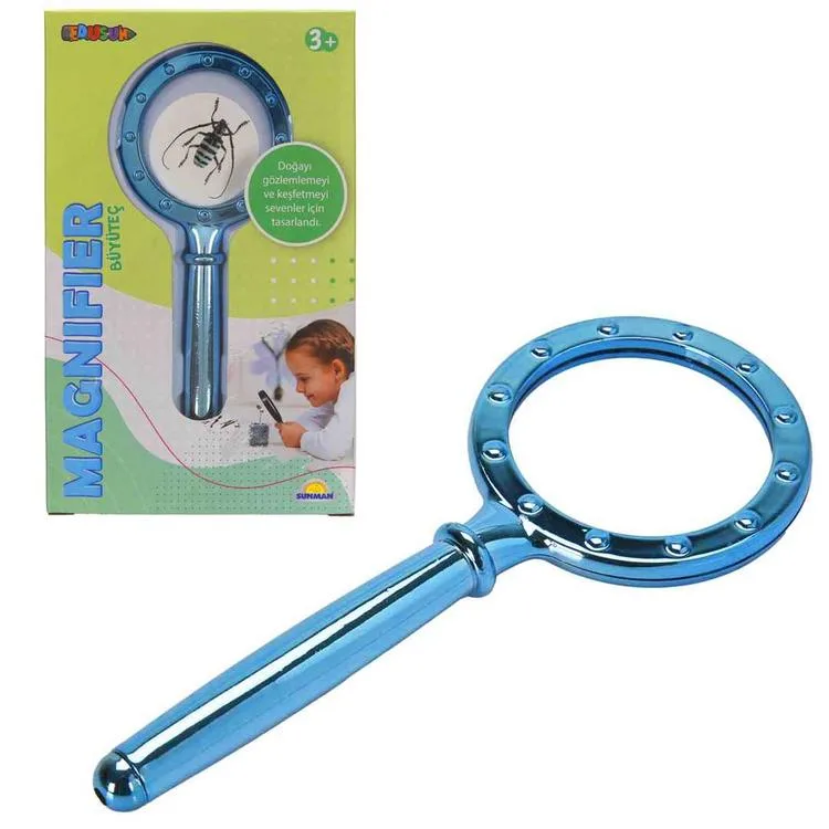 SUNMAN 5021C EDUSUN RENKLİ ÇERÇEVELİ BÜYÜTEÇ 3 + TEKLİ