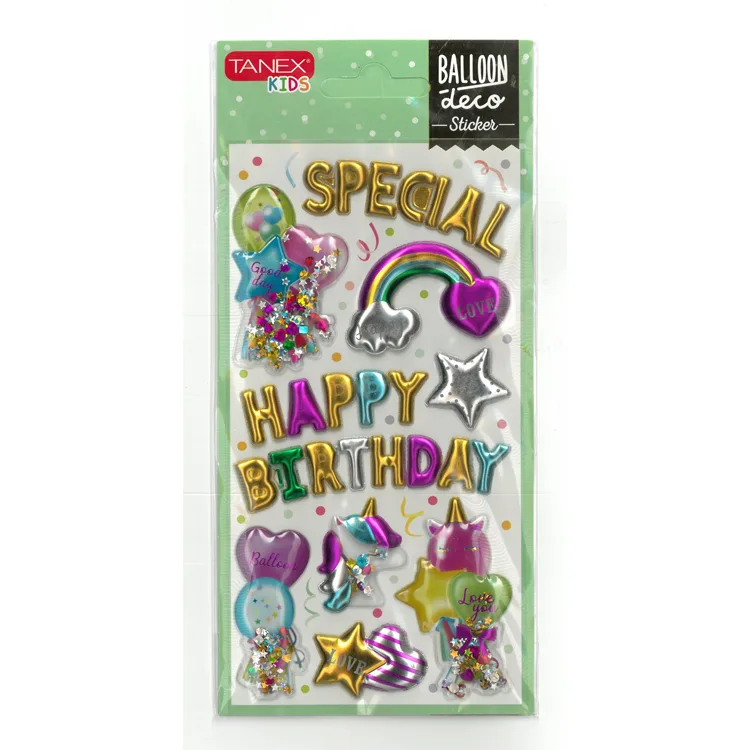 TANEX TNX-26005 BALON PUFFY ETİKET SERİ 5 - 1 ADET