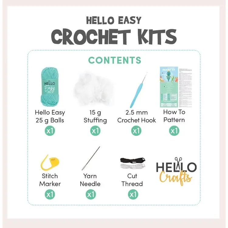 HELLO CRAFTS EASY HC127 CROCHET MİNİ AMIGURUMI ÖRGÜ KİTİ - SEVİMLİ AHTAPOT INKY (1 SET)