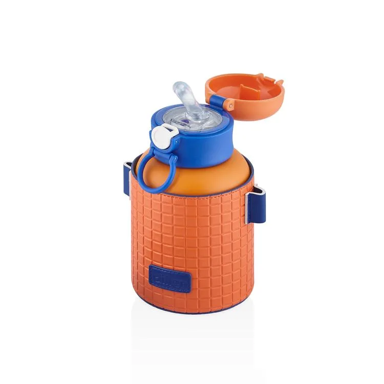 VAGONLİFE DILLER ÇELİK PİPETLİ S.DERİ KILIFLI ASKILI MATARA D9068 680ML