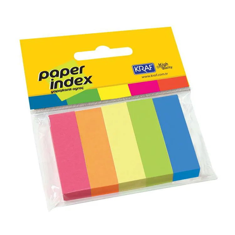 KRAF FILM YAPIŞKANLI AYRAÇ İNDEX 15x50mm. 100 SAYFA 5 RENK