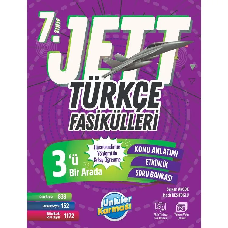ÜNLÜLER KARMASI 7. SINIF JETT TÜRKÇE FASİKÜLLERİ - 2025 MÜFREDAT