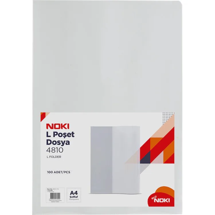 NOKI A4 ŞEFFAF L POŞET DOSYA 100'LÜ 4810-110