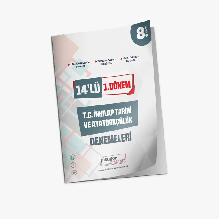 ZEKA KÜPÜ 8. SINIF PİSAGOR T.C. İNKILAP TARİHİ VE ATATÜRKÇÜLÜK 14'LÜ DENEME 1.DÖNEM