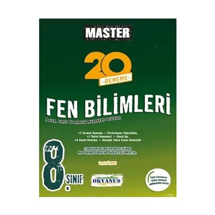 OKYANUS 8.SINIF MASTER FEN BİLİMLERİ 20'Lİ DENEME